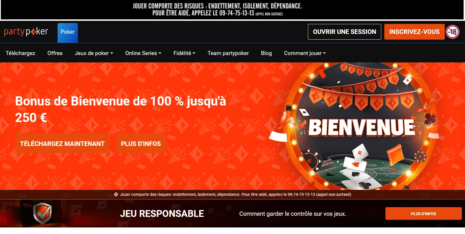 PartyPoker : Meilleur casino en ligne France pour jouer au poker
